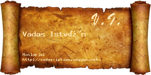 Vadas István névjegykártya